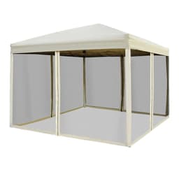 image-3x3m Pop Up Gazebo W/ Mesh Walls-Tan
