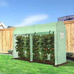 image-Plant Tomato Growth Greenhouse Double Doors & 4 Windows 3Lx1Wx2Hm