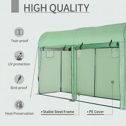 image-Plant Tomato Growth Greenhouse Double Doors & 4 Windows 3Lx1Wx2Hm