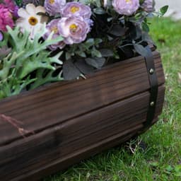 image-2PCs Wooden Planter Box Flower Plant Pot Flower Beds Plant Box