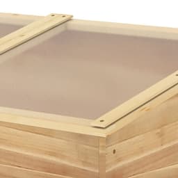 image-Wooden Cold Frame Greenhouse Grow House, 100 x 50 x 36 cm, Natural