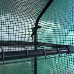 image-Poly Tunnel Steeple Walk in Greenhouse Removable Cover Shelves 244x180x210cm