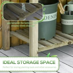 image-Raised Garden Bed with Legs and Storage Shelf, Elevated Wooden Planter Box,