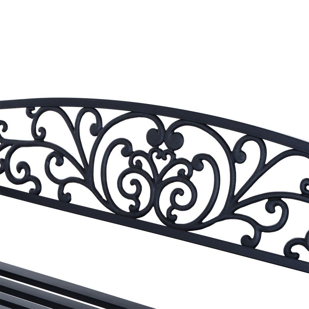 image-Garden Bench, Steel-Black