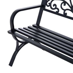 image-Garden Bench, Steel-Black