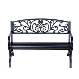 image-Garden Bench, Steel-Black