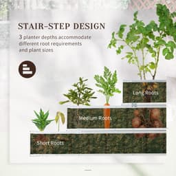 image-3 Tier Raised Garden Bed, Elevated Planer Box Kit A Pairs of Glove Grey