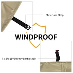 image-Waterproof Garden Wicker Chairs Cover Patio Seat Protector L70*W90*H115cm