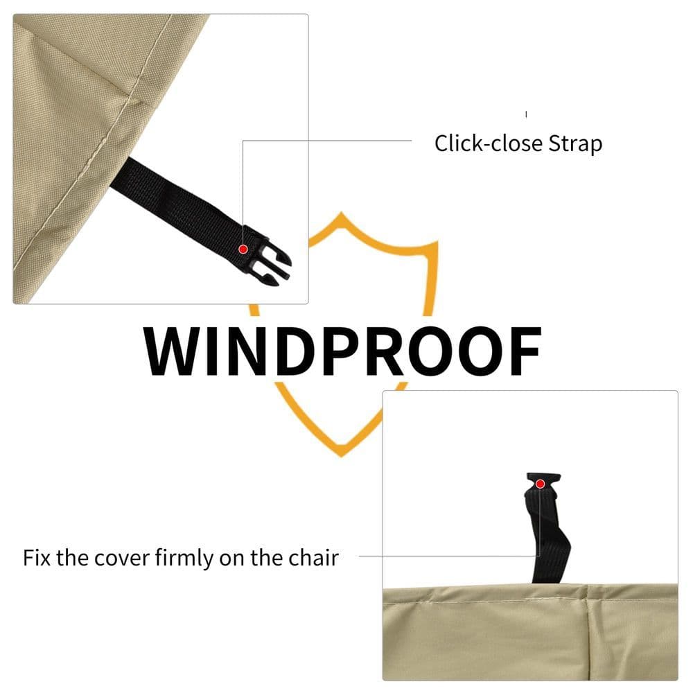 image-Waterproof Garden Wicker Chairs Cover Patio Seat Protector L70*W90*H115cm