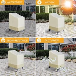 image-Waterproof Garden Wicker Chairs Cover Patio Seat Protector L70*W90*H115cm