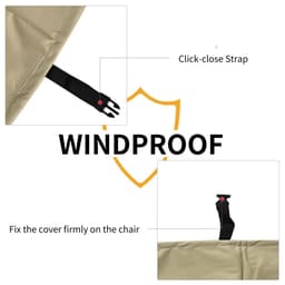 image-Waterproof Garden Wicker Chairs Cover Patio Seat Protector L70*W90*H115cm