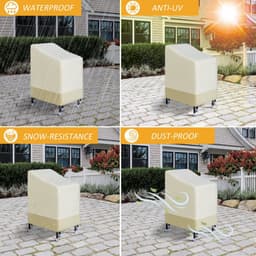 image-Waterproof Garden Wicker Chairs Cover Patio Seat Protector L70*W90*H115cm