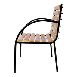 image-Garden Bench, 122Lx60Wx80H cm-Steel/Wood