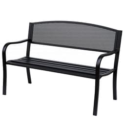 image-2 Person Garden Bench, Steel-Black