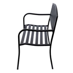 image-2 Person Garden Bench, Steel-Black