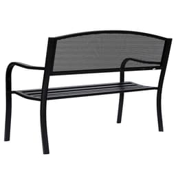 image-2 Person Garden Bench, Steel-Black