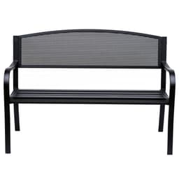 image-2 Person Garden Bench, Steel-Black