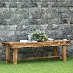 image-2-seater Outdoor Indoor Garden Wooden Bench Patio Loveseat 110Lx38Wx35H cm
