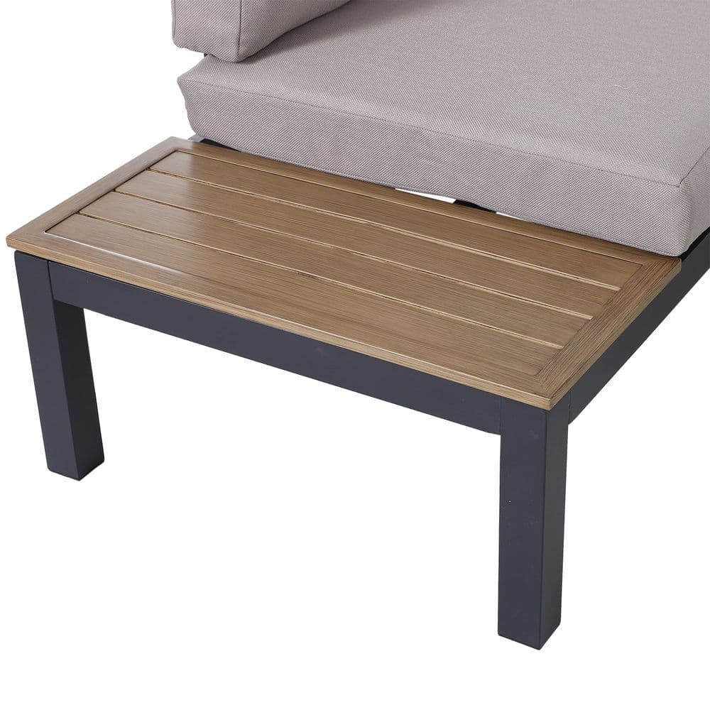 image-3-Piece Aluminium Frame Outdoor Garden Furniture Set Mixed Grey