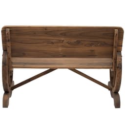 image-Fir Wood 2-Seater Outdoor Garden Wagon Wheel Bench