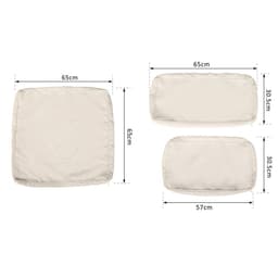 image-12-Piece Cusion Replacement for Outdoor Garden Rattan Furniture Beige