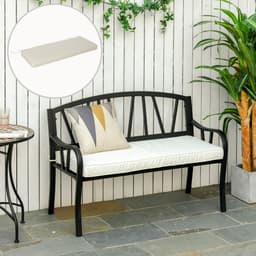 image-Bench Cushion 2 Seater Loveseat Seat Pad Swing Furniture Cream White