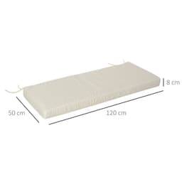 image-Bench Cushion 2 Seater Loveseat Seat Pad Swing Furniture Cream White