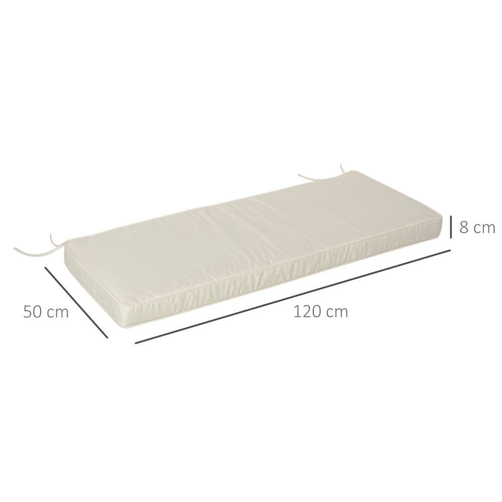 image-Bench Cushion 2 Seater Loveseat Seat Pad Swing Furniture Cream White