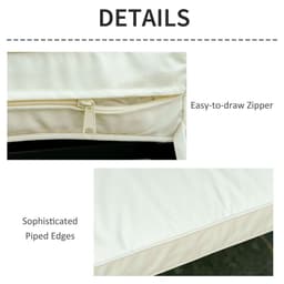 image-Bench Cushion 2 Seater Loveseat Seat Pad Swing Furniture Cream White