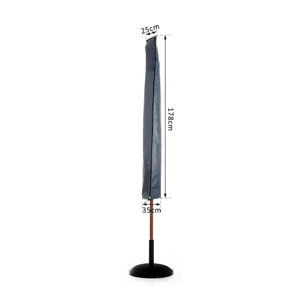 image-Garden Offset Umbrella Parasol Waterproof Cover-Grey