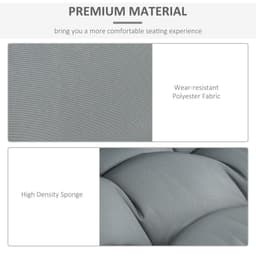 image-2Pcs Garden Tufted Pallet Cushion Seat Pad Back Cushion Patio Dark Grey