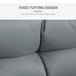 image-2Pcs Garden Tufted Pallet Cushion Seat Pad Back Cushion Patio Dark Grey