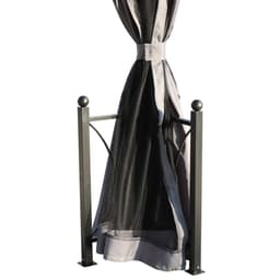 image-3m x 3m Outdoor Aluminium Alloy Gazebo w/ Curtains Dark Grey