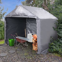 image-2m x 2m Outdoor Galvanized Steel Carport Canopy Grey