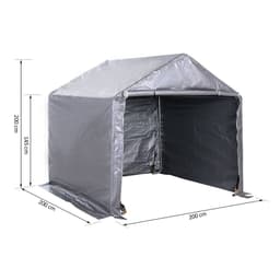 image-2m x 2m Outdoor Galvanized Steel Carport Canopy Grey