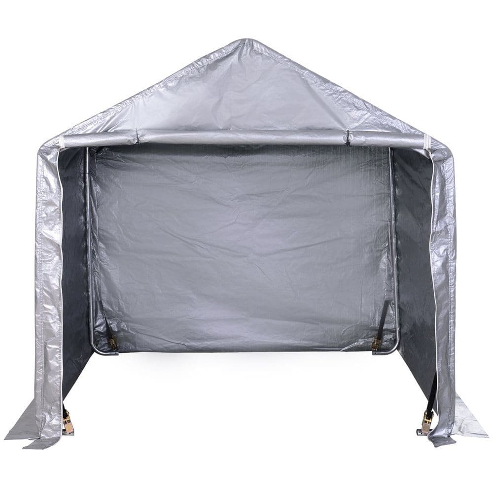 image-2m x 2m Outdoor Galvanized Steel Carport Canopy Grey