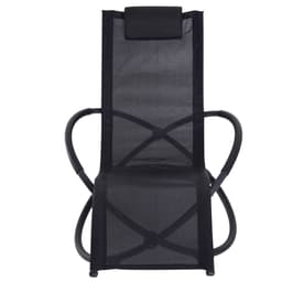 image-Orbital Sun Lounger Rocking Chair Outdoor Zero Gravity Folding w/ Pillow Black