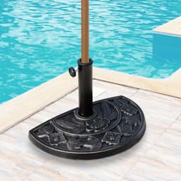 image-Heavy Duty Parasol Umbrella Base, Resin-Bronze Colour