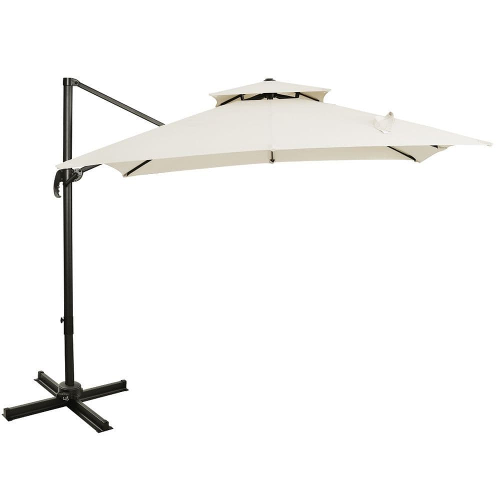 image-Steel Frame Outdoor Roma Cantilever Umbrella
