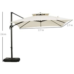 image-Steel Frame Outdoor Roma Cantilever Umbrella