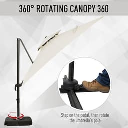 image-Steel Frame Outdoor Roma Cantilever Umbrella