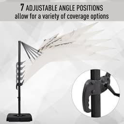 image-Steel Frame Outdoor Roma Cantilever Umbrella