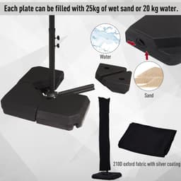 image-Steel Frame Outdoor Roma Cantilever Umbrella
