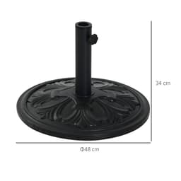 image-Round Parasol Base Heavy Duty Cement Stand Umbrella Holder Garden