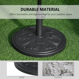 image-Round Parasol Base Heavy Duty Cement Stand Umbrella Holder Garden