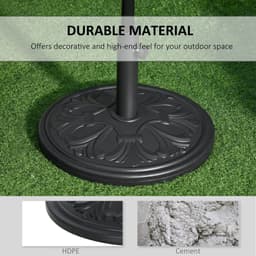 image-Round Parasol Base Heavy Duty Cement Stand Umbrella Holder Garden