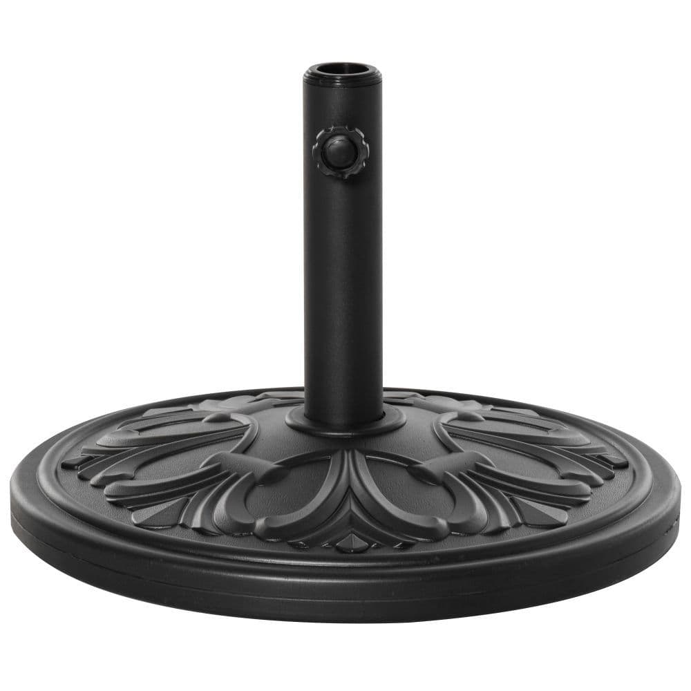 image-Round Parasol Base Heavy Duty Cement Stand Umbrella Holder Garden