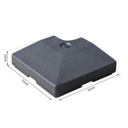 image-4pc Portable Umbrella Base Weights Outdoor Square Parasol Holder Anchor Stand