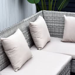 image-5 Pcs Rattan Wicker Furniture Patio Dining Table Stool Chaise Lounge Set