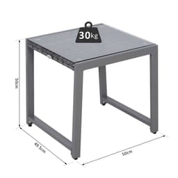 image-Rattan End Table Side Coffee Desk Outdoor Patio Garden Furniture